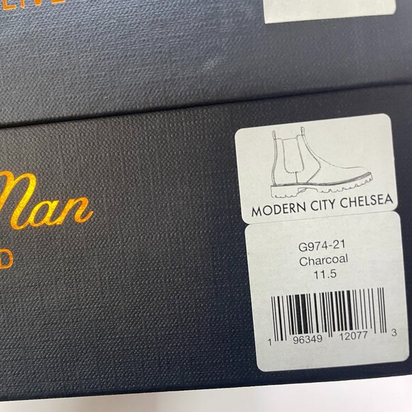 New in Box Good Man Men’s Modern City Chelsea Suede Boots in Charcoal Size 11.5 - Picture 13 of 13